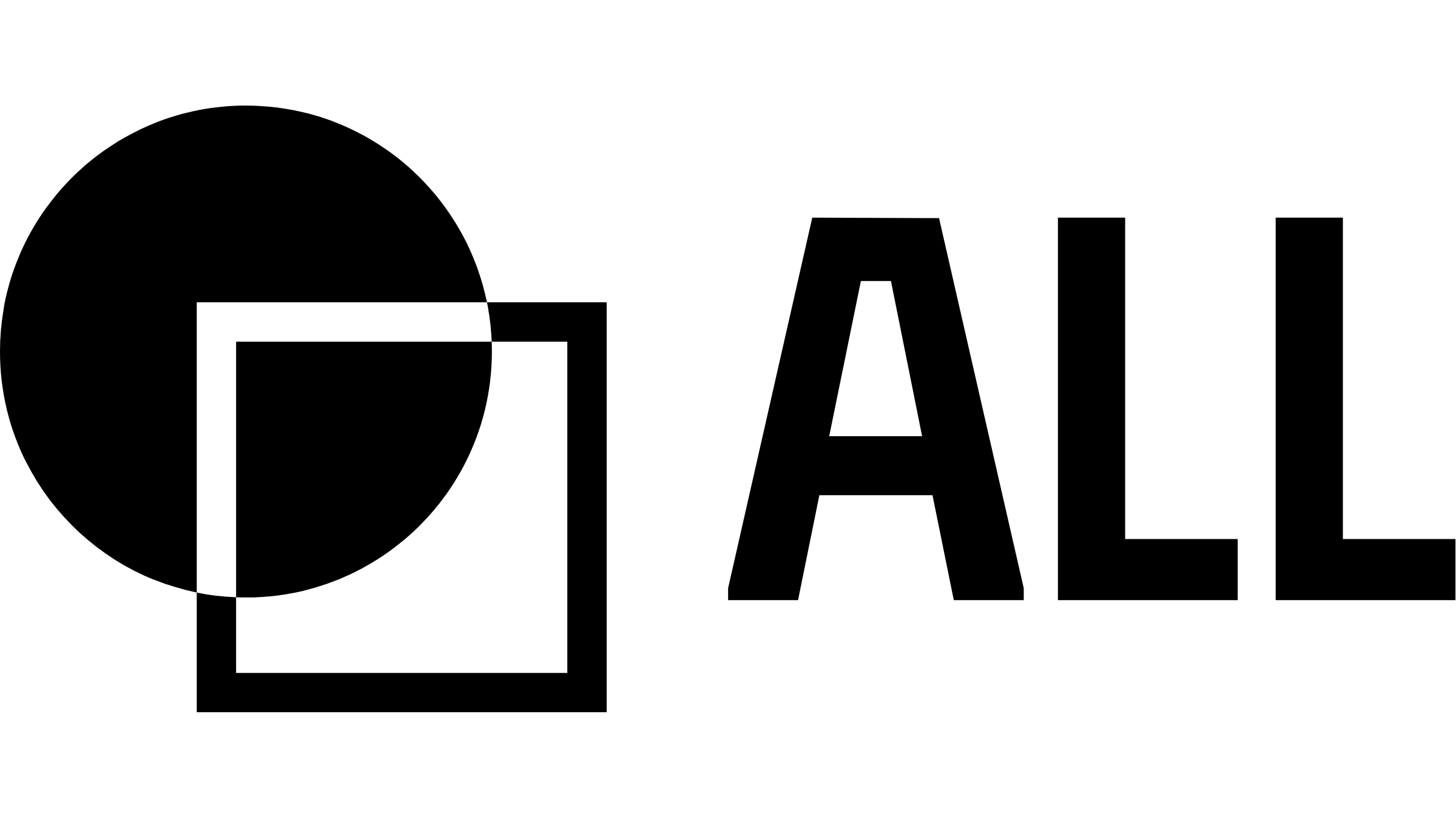 ALL token logo lockup, black on white