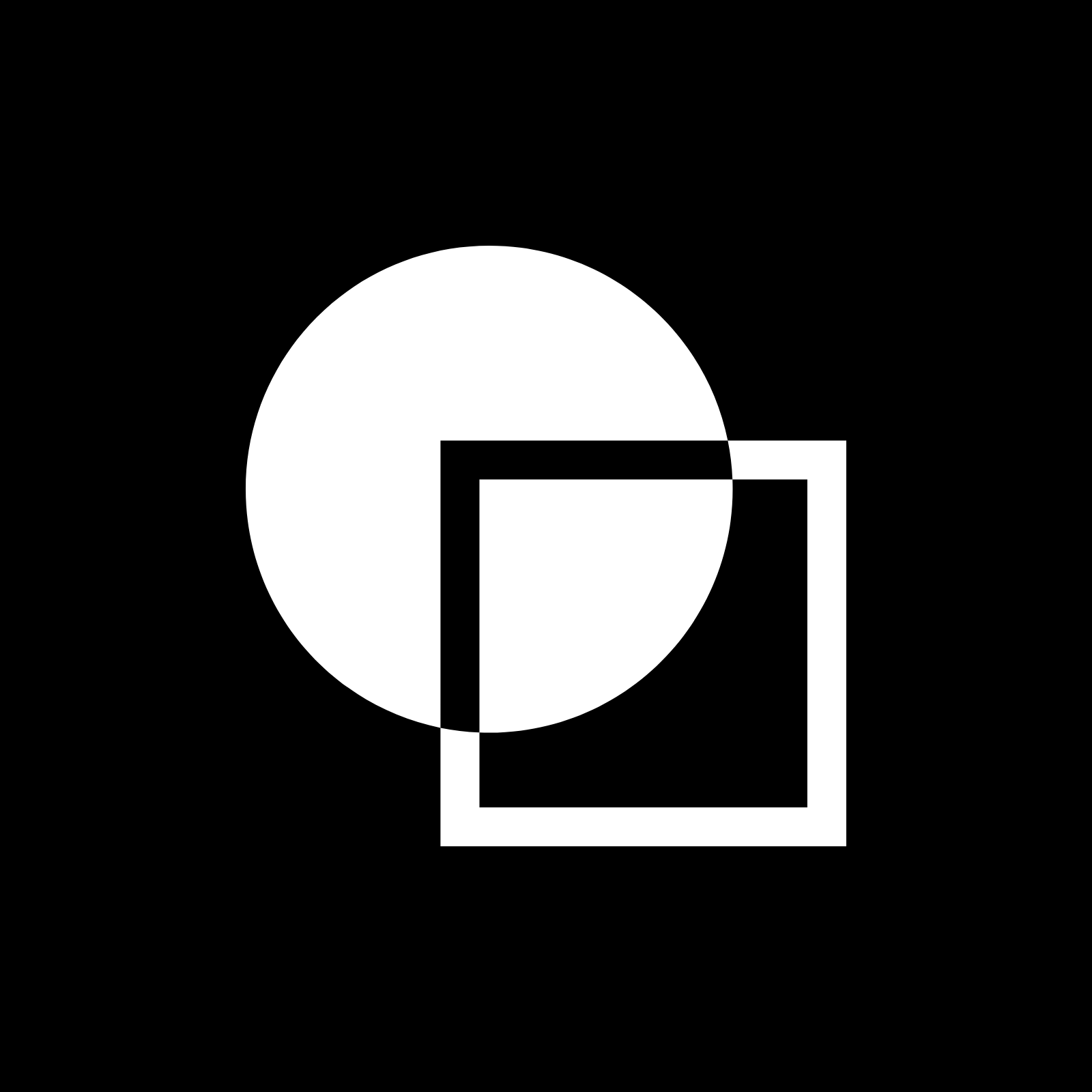 ALL token logomark, white on black